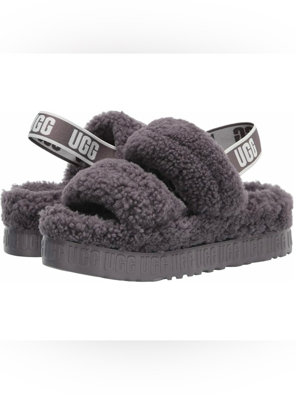 UGG Oh Fluffita Shearling Platform Slide Sandals Women’s Size 8 (NWOT)